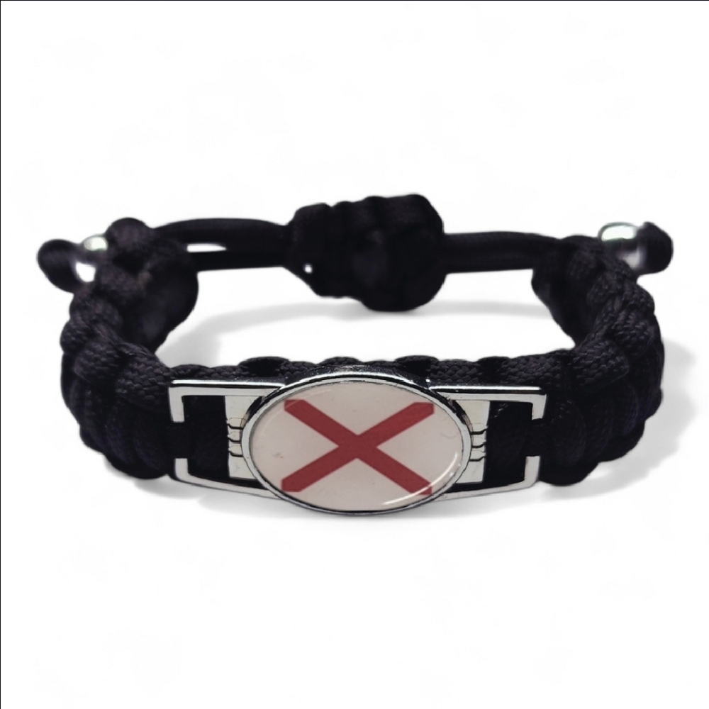 Alabamian Adjustable Charm Bracelet Flag of Alabama Home State Pride